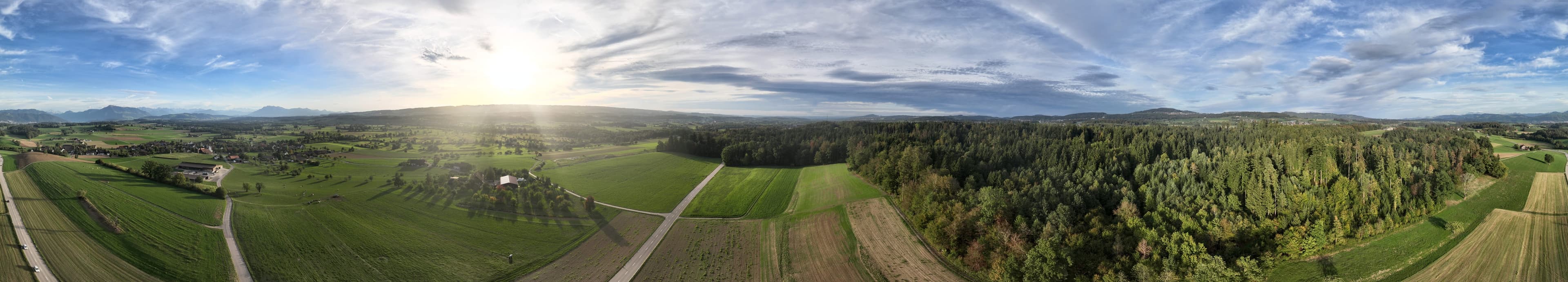 Evening sun over the Knonauer Amt